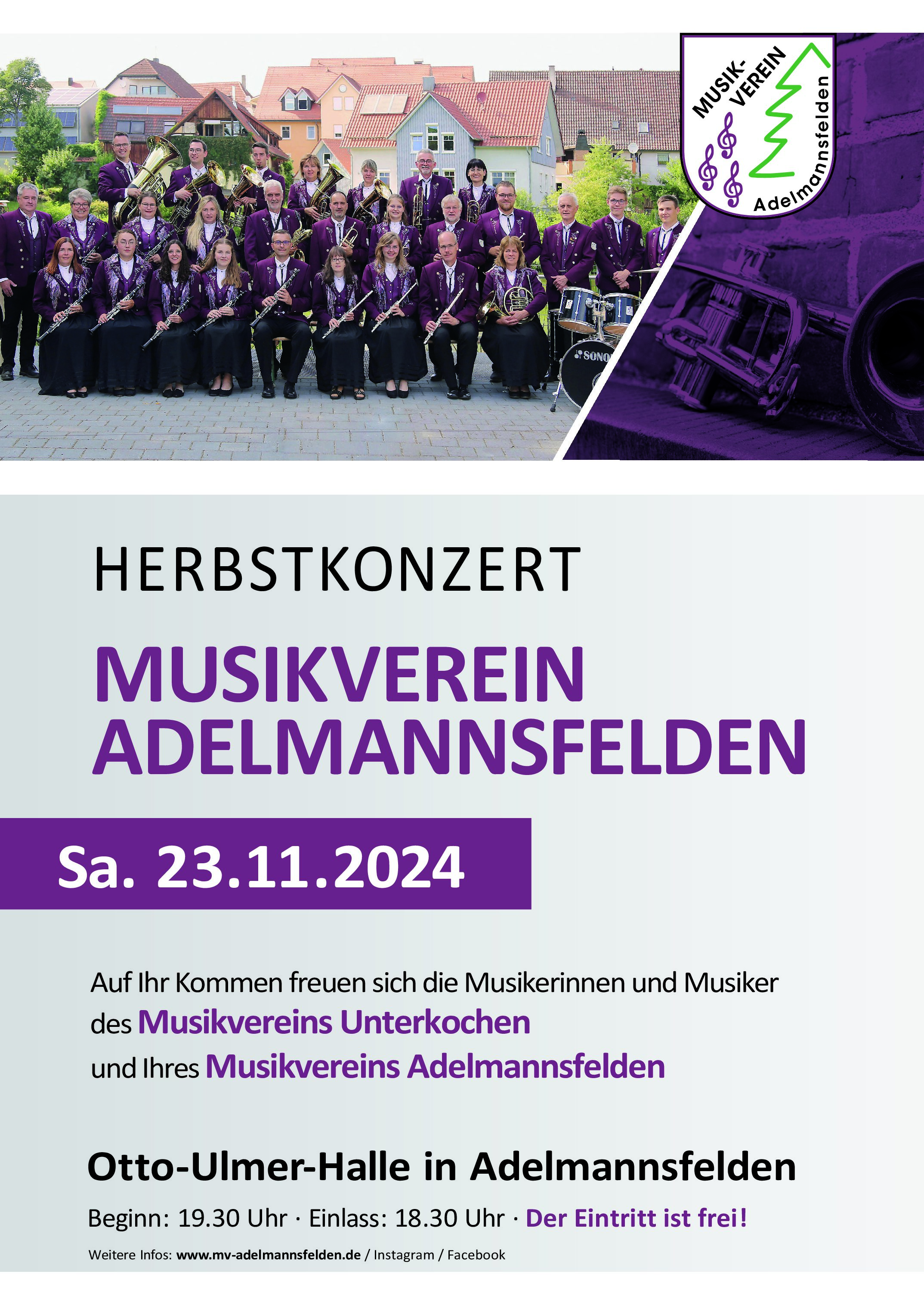 Herbstkonzert am 23. November 2024